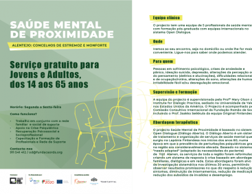 Saúde Mental de Proximidade Project approved by the Social Inclusion and Employment Operational Program